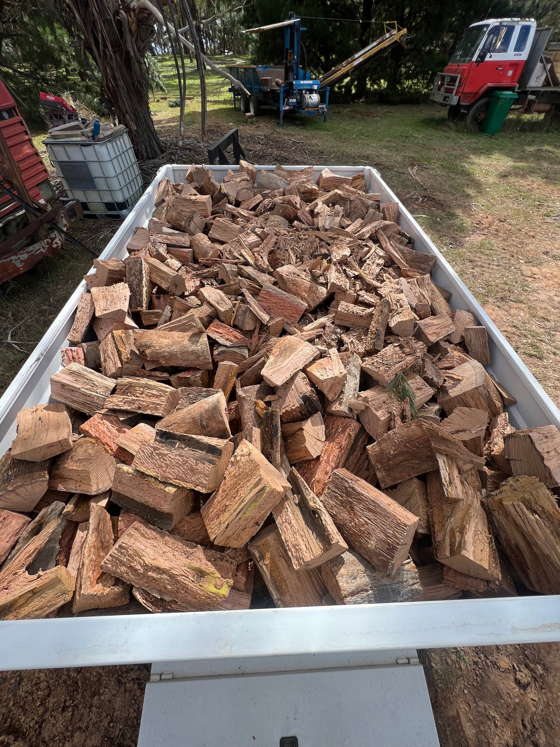 Yellow Box Firewood Trailer Load Mountain Lumber