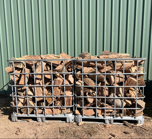 Mixed Hardwood Firewood by the IBC cage